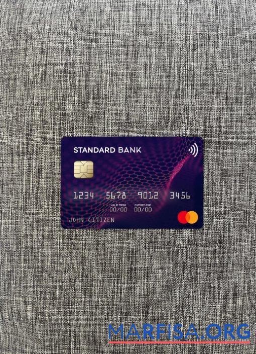 Realistic Angola Standard Bank mastercard photolook front template